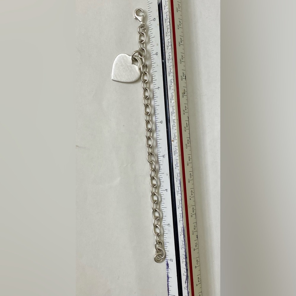 Sterling Silver 925 Solid Link Bracelet With Engr… - image 4